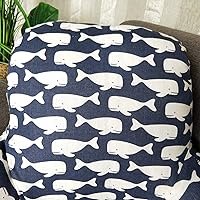 Vista 4 de Bohemian Printed Reading Pillow with Support Arms Soft Bed Rest Pillows Back Support Cushion for Kids Reading Watching TV Sitting Up in Bed Whale