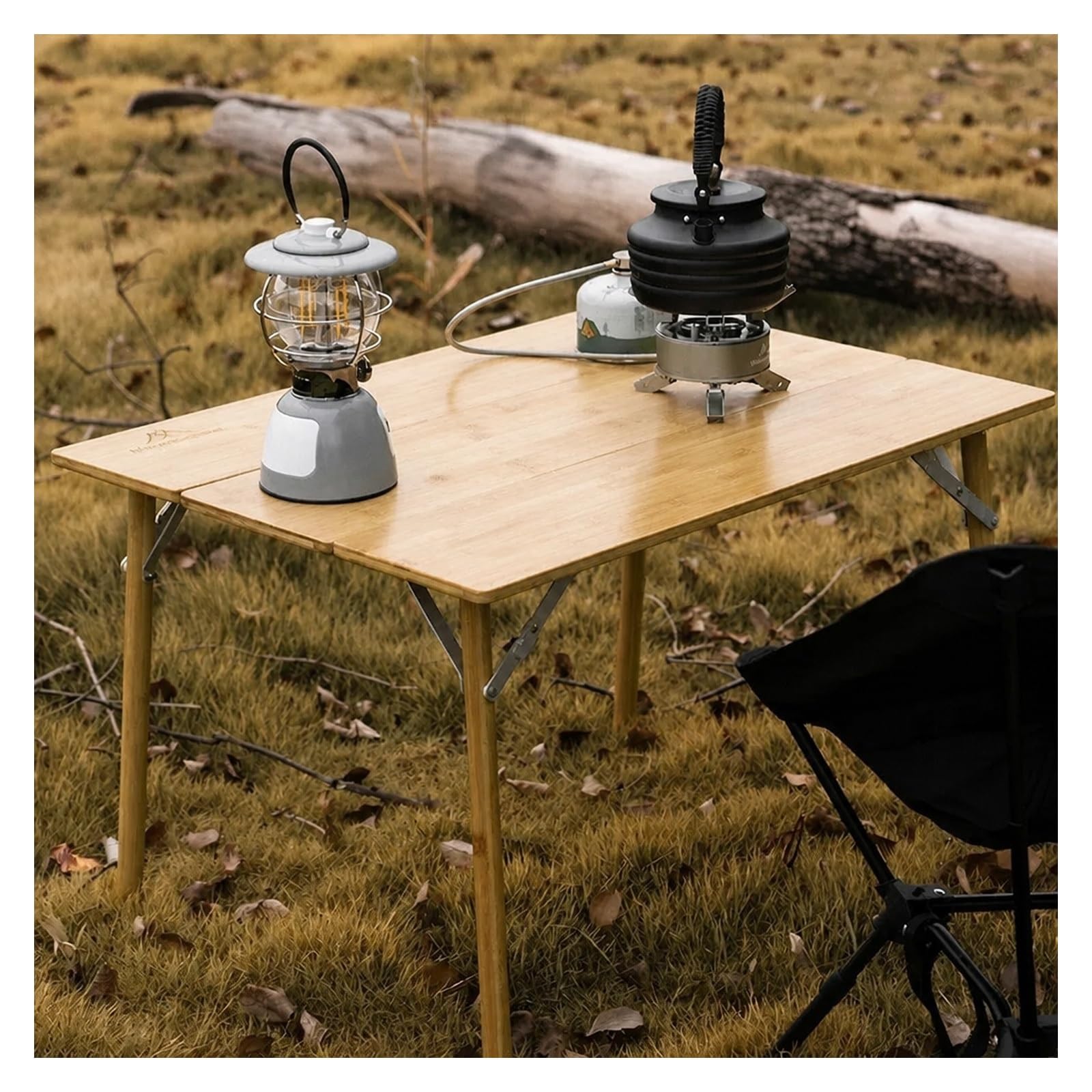 Przenośny stół kempingowy, Outdoor Camping Bambusowy Składany Stół 2/3 | Przenośny, Do Szybkiego Przechowywania, Stop Aluminium, Na Kolor Podstawowy(New TwoFoldTable)