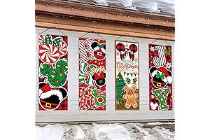 Enthralling Christmas Backdrop with Christmas Mickey Mouse Posters