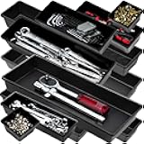Tool Box Organizer Tray Divider Set, Extra Large Toolbox Trays, Tool Box Organizers and Storage Kit, Rolling Tool Chest Drawer Bins, Hardware Screwdrivers Pliers Organization, 12pcs