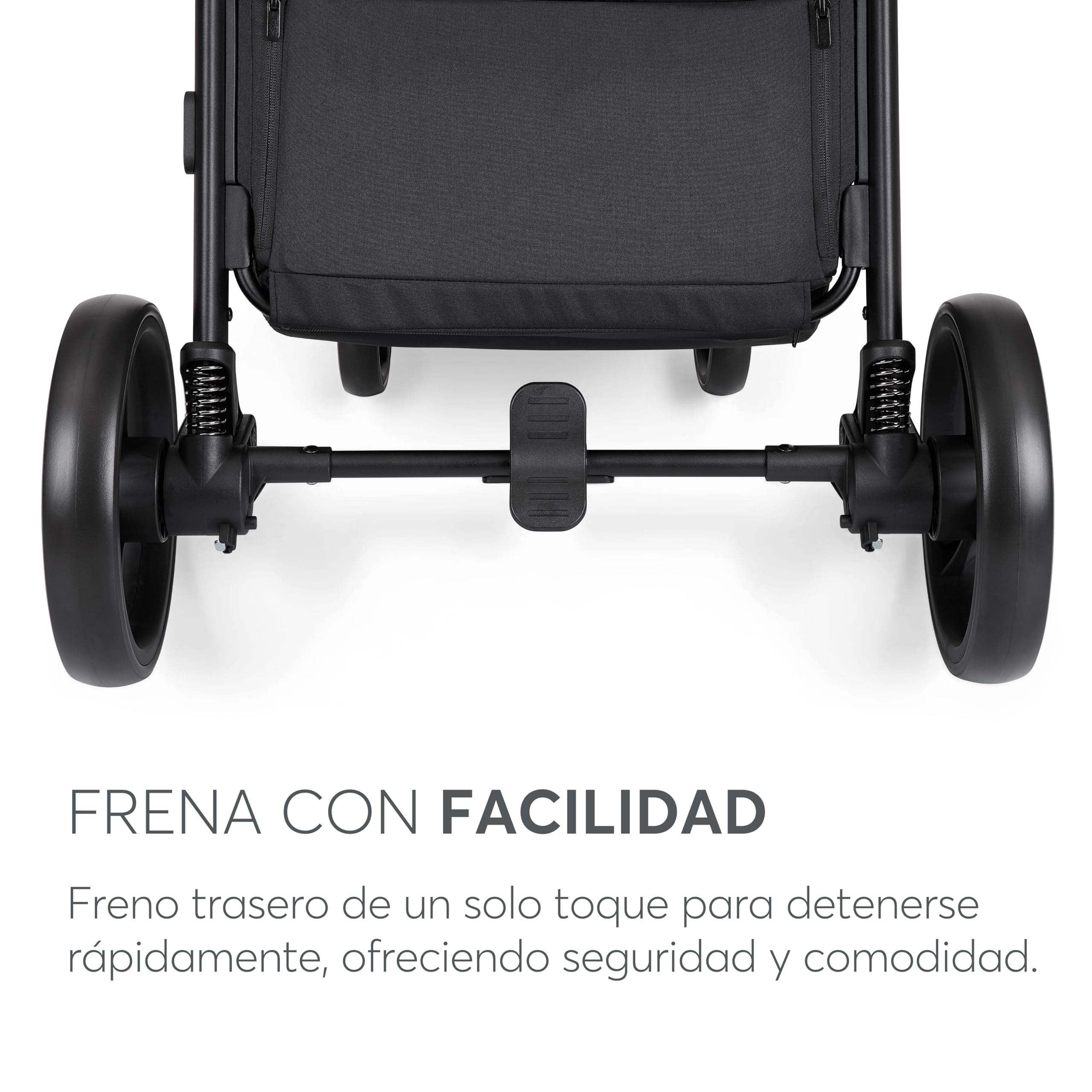 KikkaBoo Silla de Paseo Ligera URBAN, Carrito Bebe Desde Nacimiento Hasta 22 kg, Plegado con Una Mano, Compacto, Ruedas EVA Con Suspensión, Manillar Ajustable, Negro