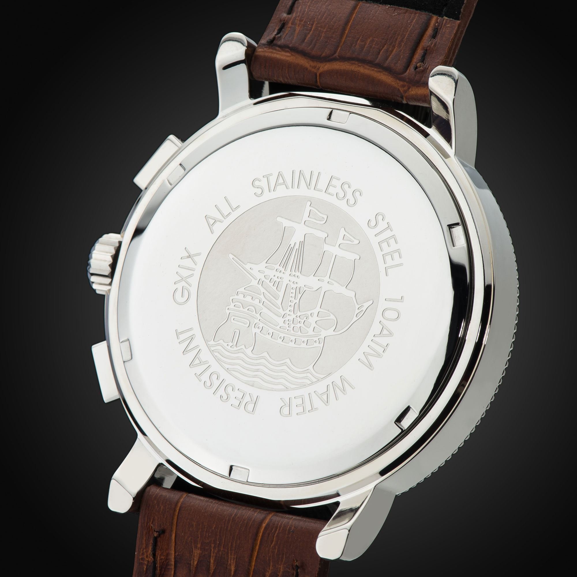 Gigandet Reloj de Hombre Cuarzo Red Baron IV Cronógrafo Analógico Cuero Marrón Beis G19-001