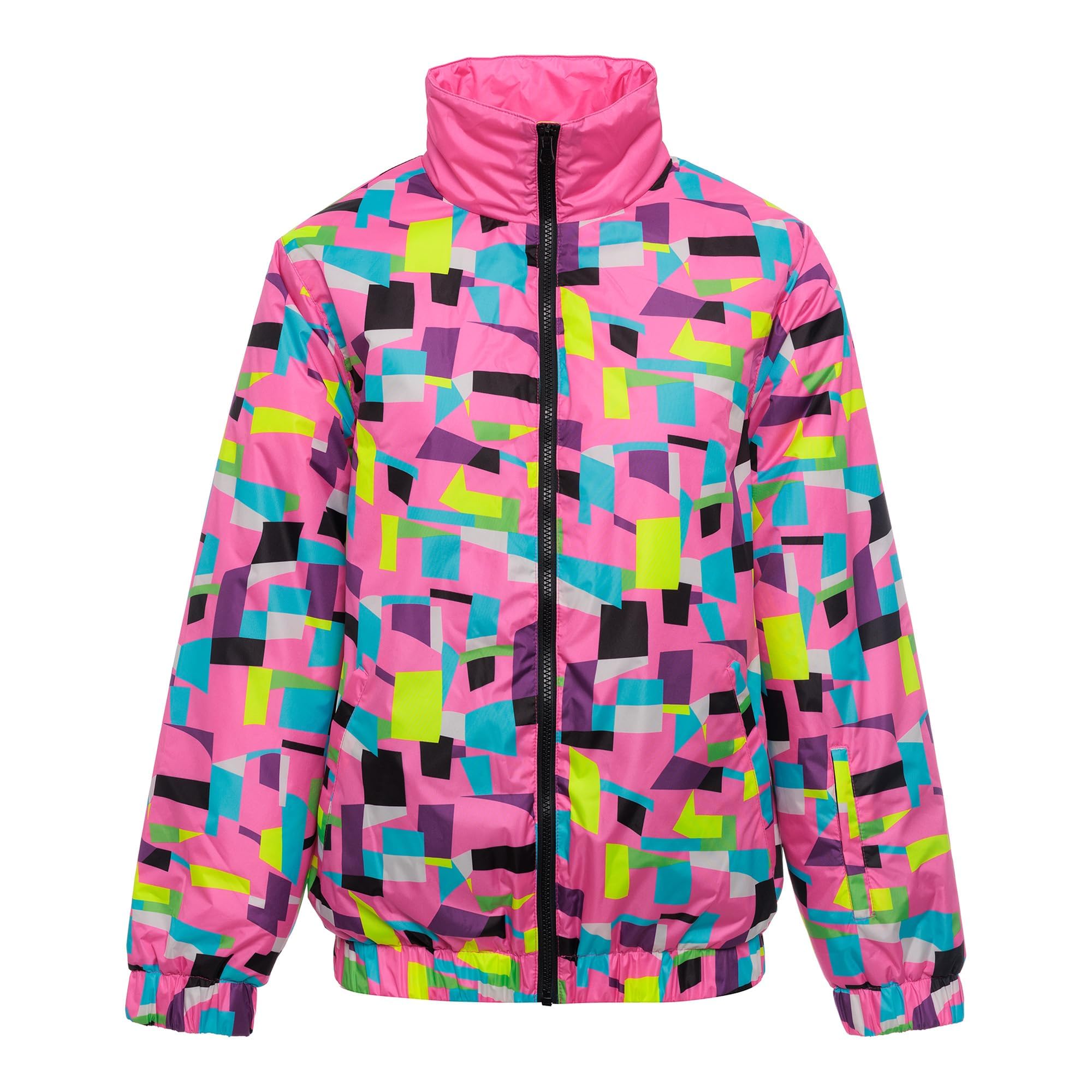 Skijacke Disco - 80'er Jahren Neon Print - Winterjacke - Wasser- und Winddicht - Unisex - Print - Größe S-XXL