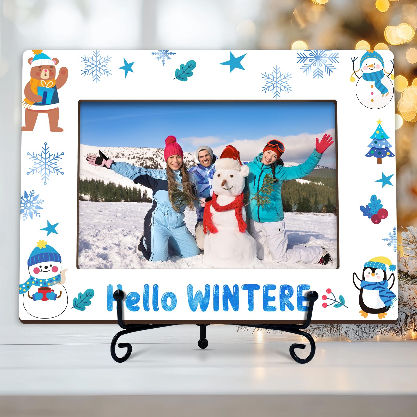 Cadre photo de Noël 10x15 cm ISOVF, le cadeau de Noël pour ami idéal et attentionné