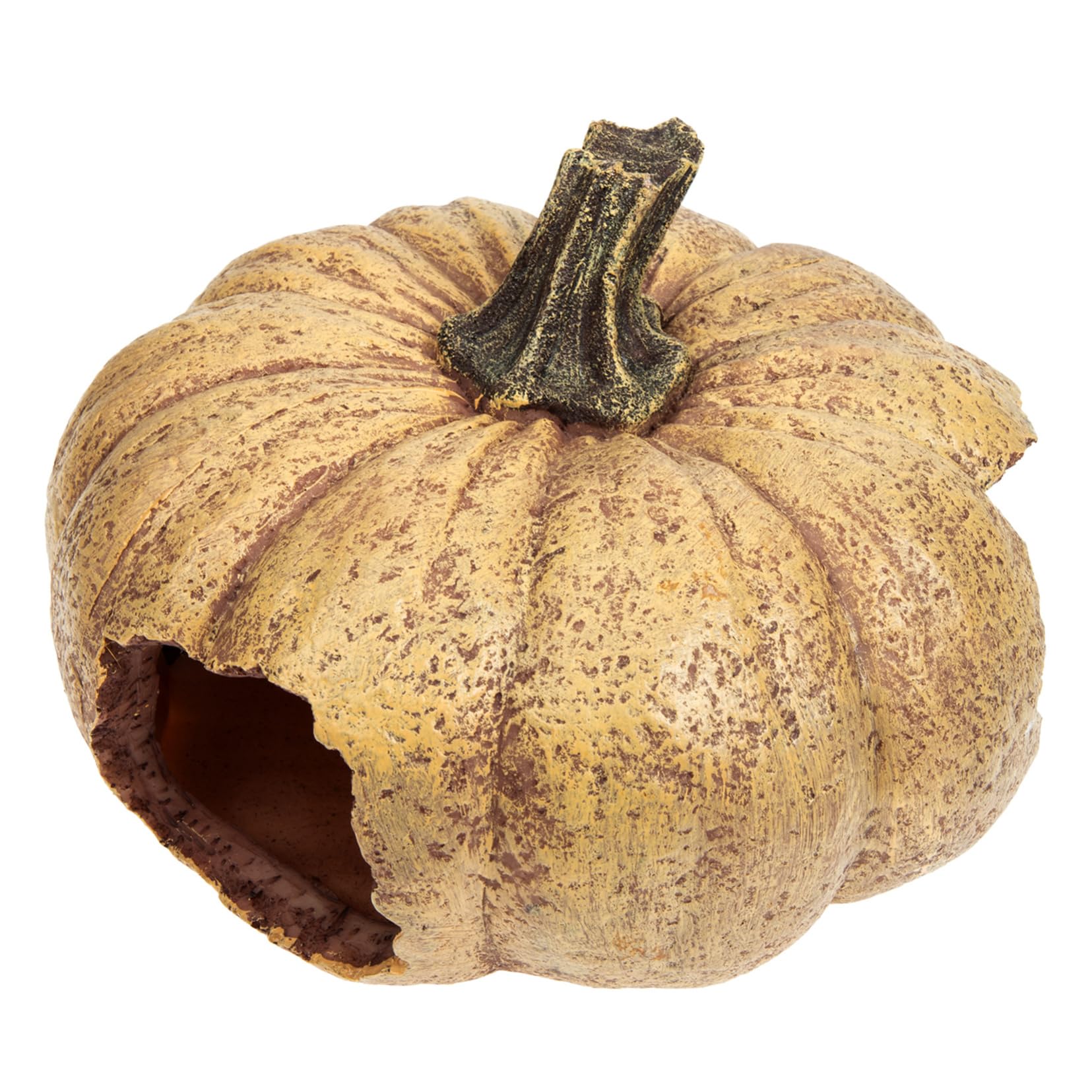 BESPORTBLE Refugio para Reptiles en Terrario con Calabaza de Resina Resistente al Desgaste y Textura Firme, Tono Naranja, Adecuado para Hábitats Pequeños
