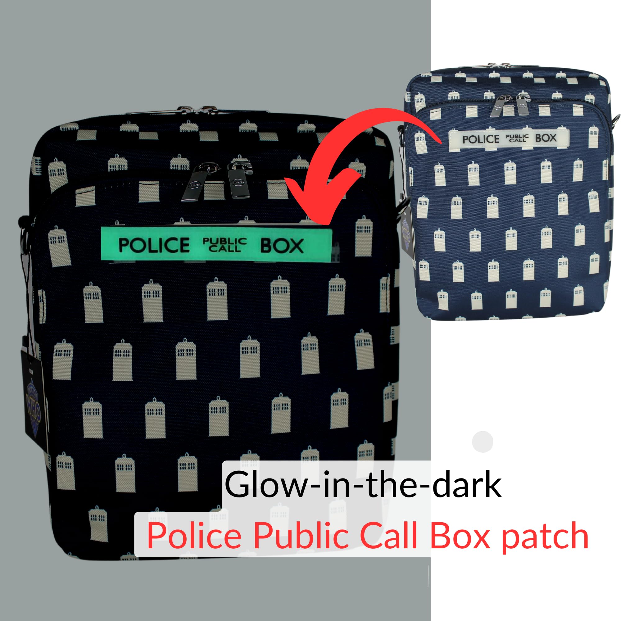 DOCTOR WHO Sac Bandoulière TARDIS - Docteur Who Officiel Sac Messenger