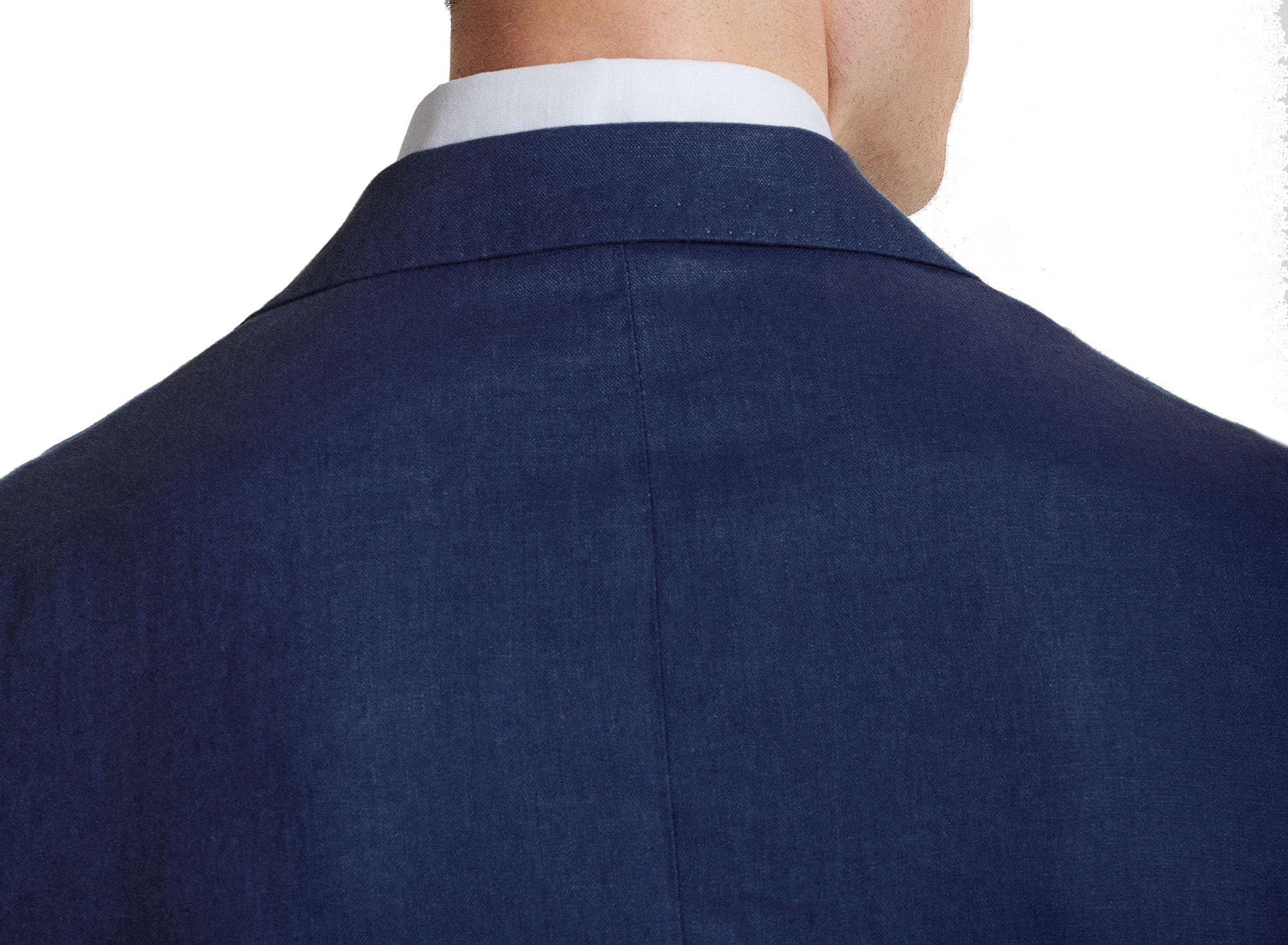 Evoga Giacca Uomo in Lino Blu Scuro Sartoriale Blazer Estivo Elegante Casual