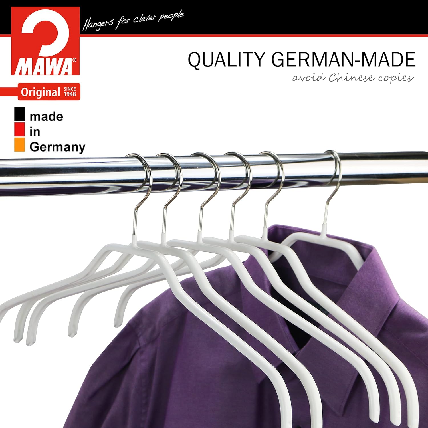 Nеw Arrіvаlѕ Mawa by Reston Lloyd Silhouette Series Non-Slip Space Saving Clothes Hanger for Shirts and Dresses, Style 41/F, Set of 12, White Suреr Dеаl Prоduсt Mawa by Reston Lloyd Silhouette Series Non-Slip Space Saving Clothes Hanger for Shirts and Dresses, Style 41/F, Set of 12, White