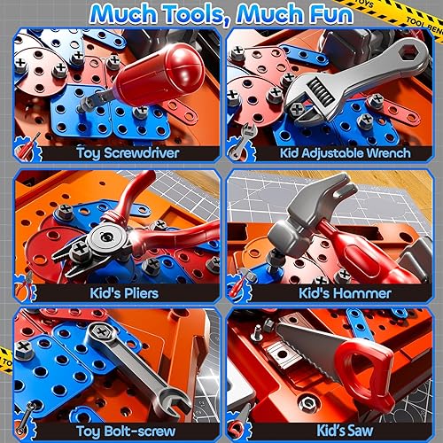 Miniatura 2 de Juegos de herramientas para niños de 3 a 5 años, juego de herramientas de simulación, juego de mecánico de construcción con sonido, regalo educativo