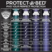 Vista 5 de Protect-A-Bed Funda de colchón esencial con cremallera Queen, parte superior 100% impermeable, resistente a los insectos, barrera de ácaros