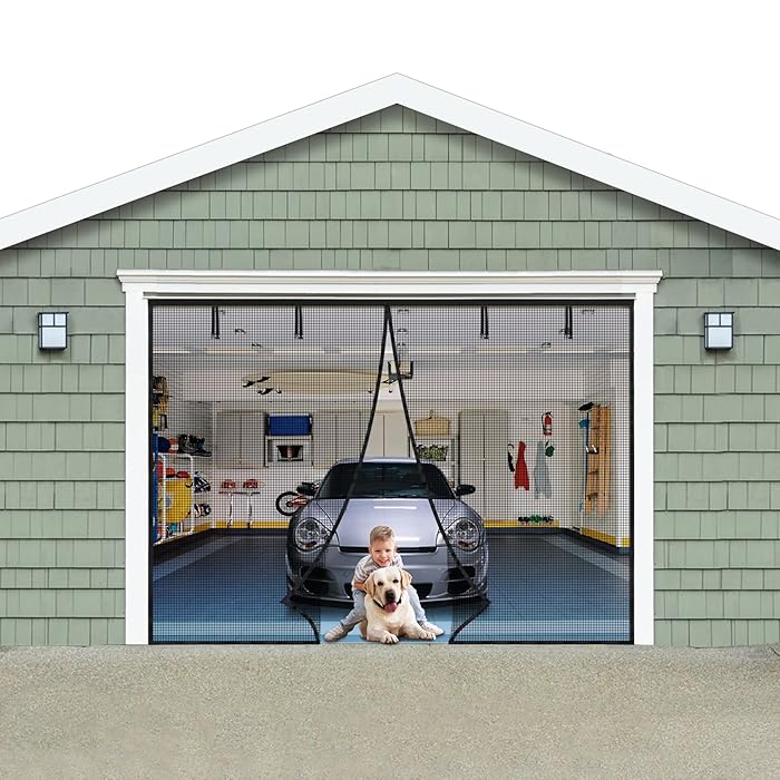 Buy Garage Door Screen for 1 Car 9x7 FT, innhom Garage Screen