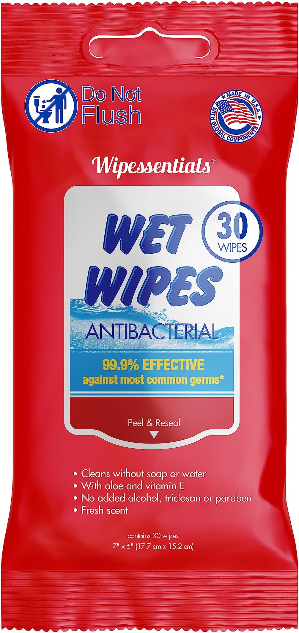 Wet Ones Tropical Splash Antibacterial Hand Wipes, 20 Count