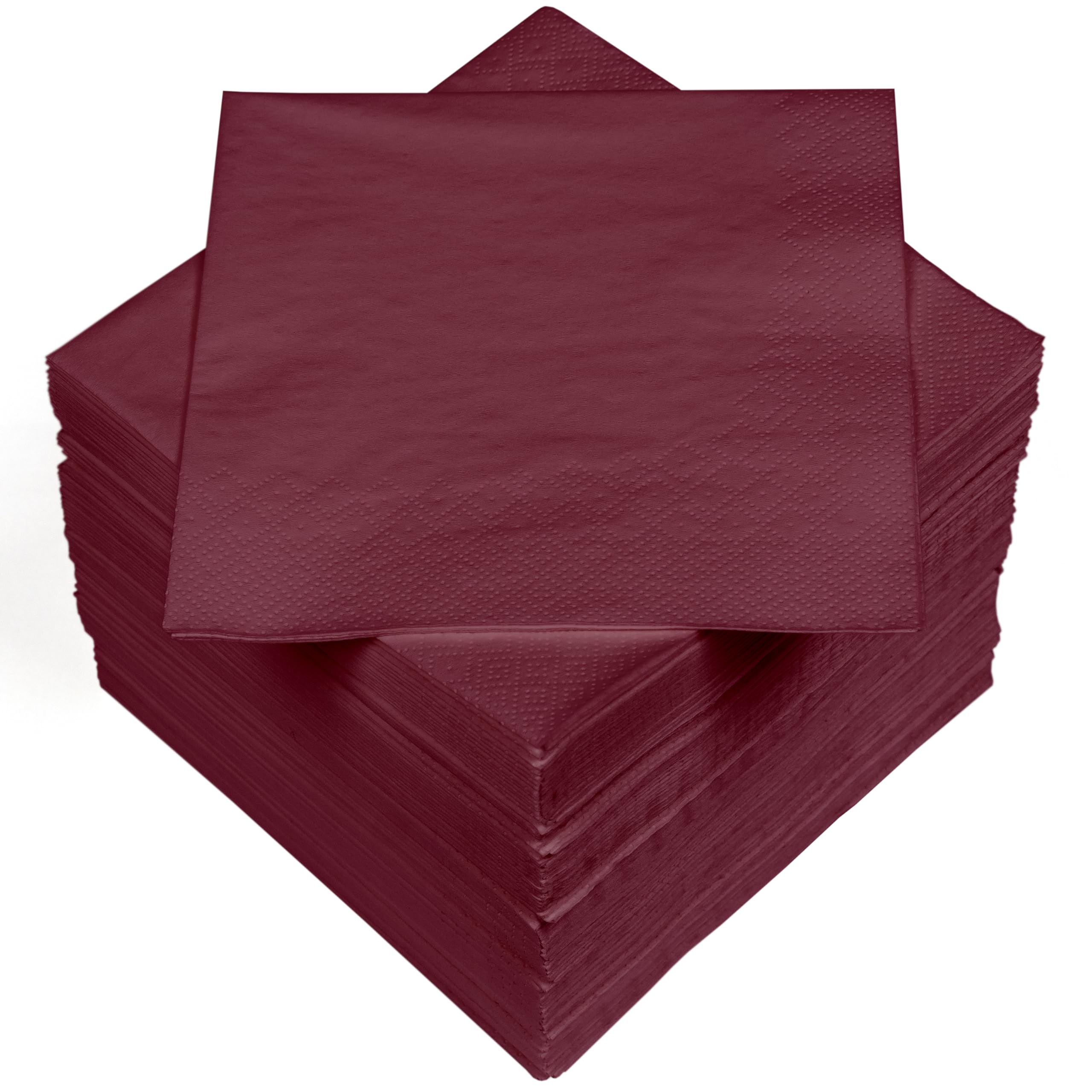 HEKU 30241-15 100 Napkins, Cellulose, Burgundy, 33 x 33 cm