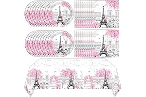ZOIIWA Paris Eiffel Tower Place Setting: Captivating French Themed Party Decorations for Unforgettable Gatherings