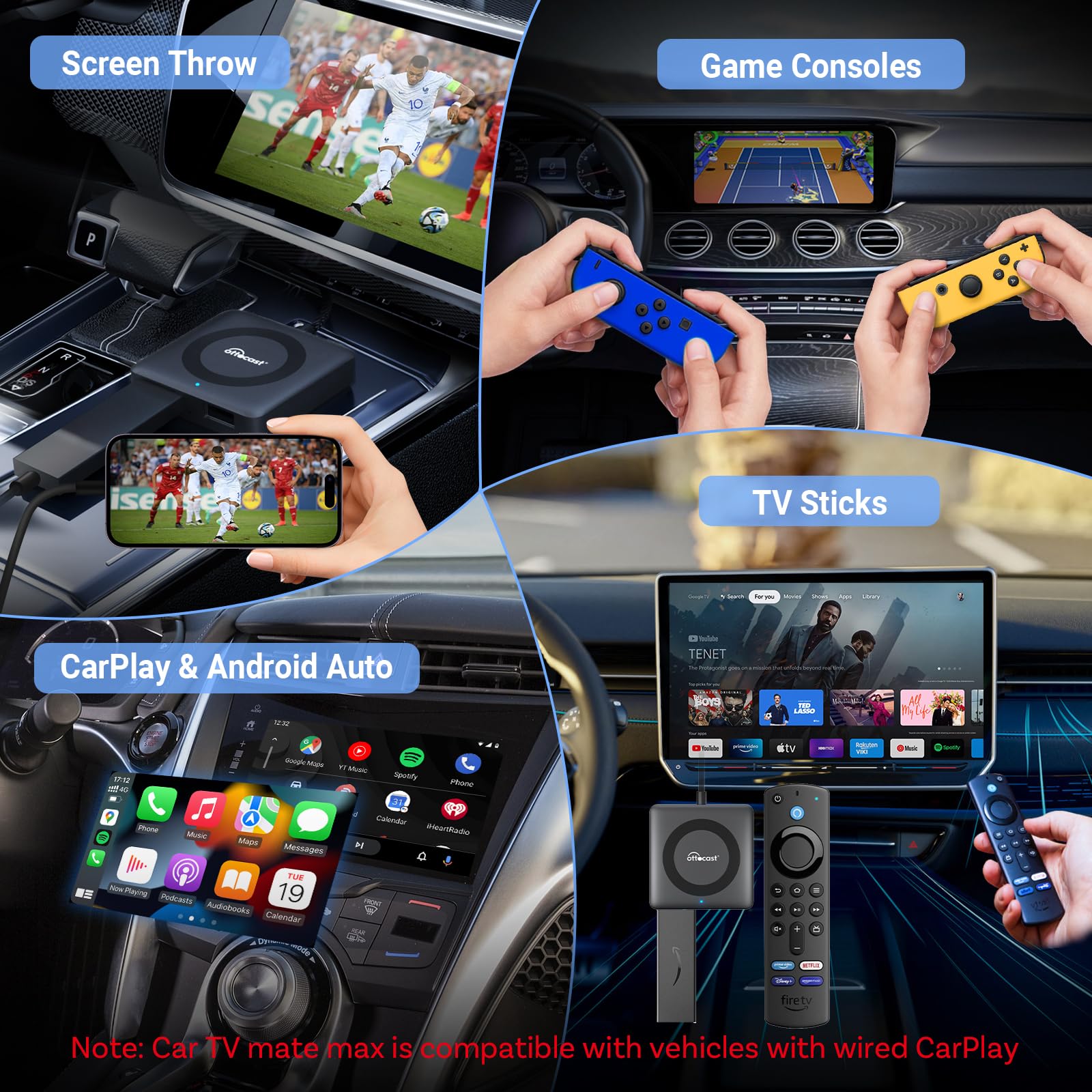 カーオーディオ ottocast CarTV MateMAX & Fire TVStick HD Amazon.com: OTTOCAST Car TV Mate - Fire TV Stick Adapter for