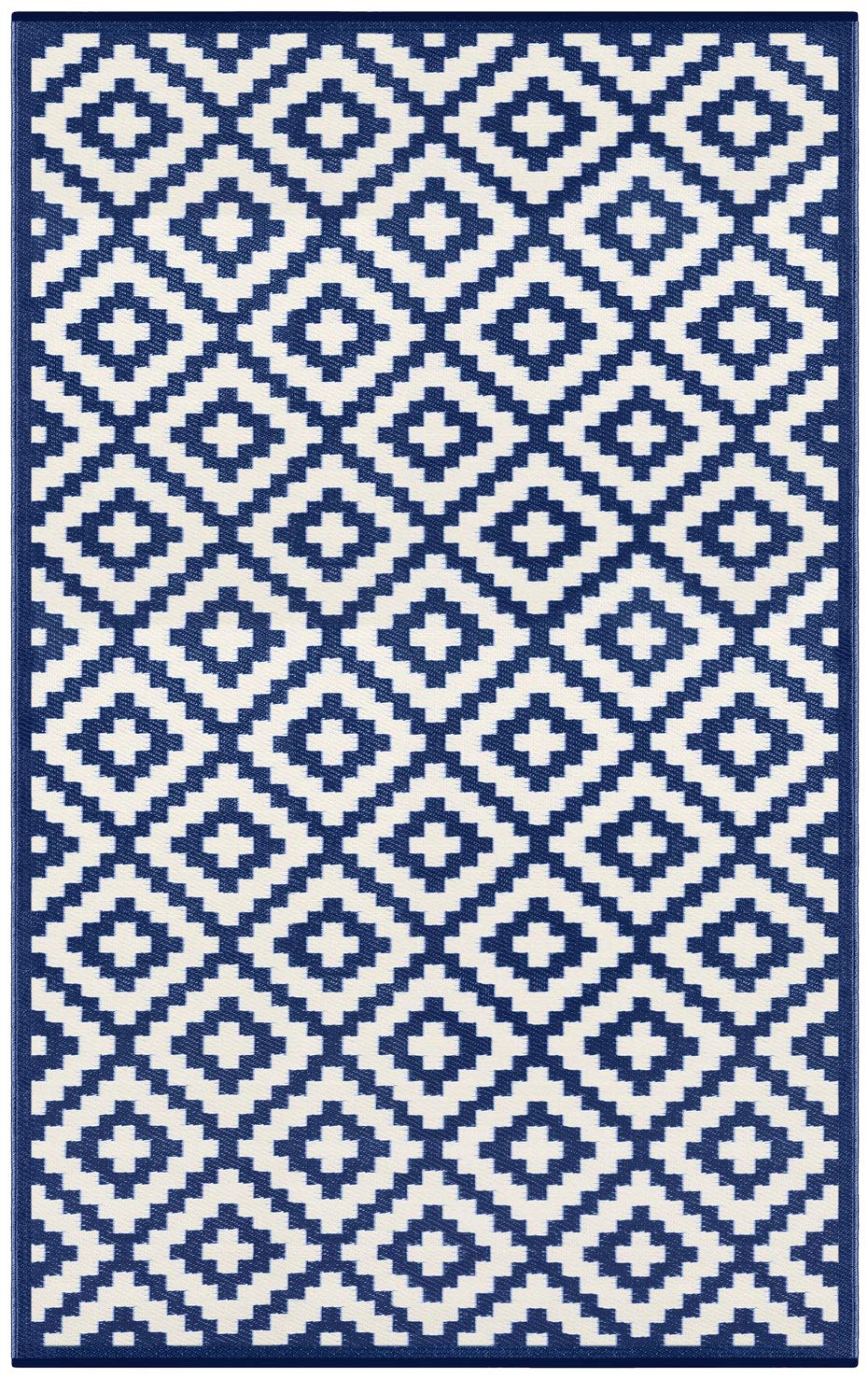 Green Decore Outdoor Reversible Nirvana Rug (150x240 cm, Navy/White)