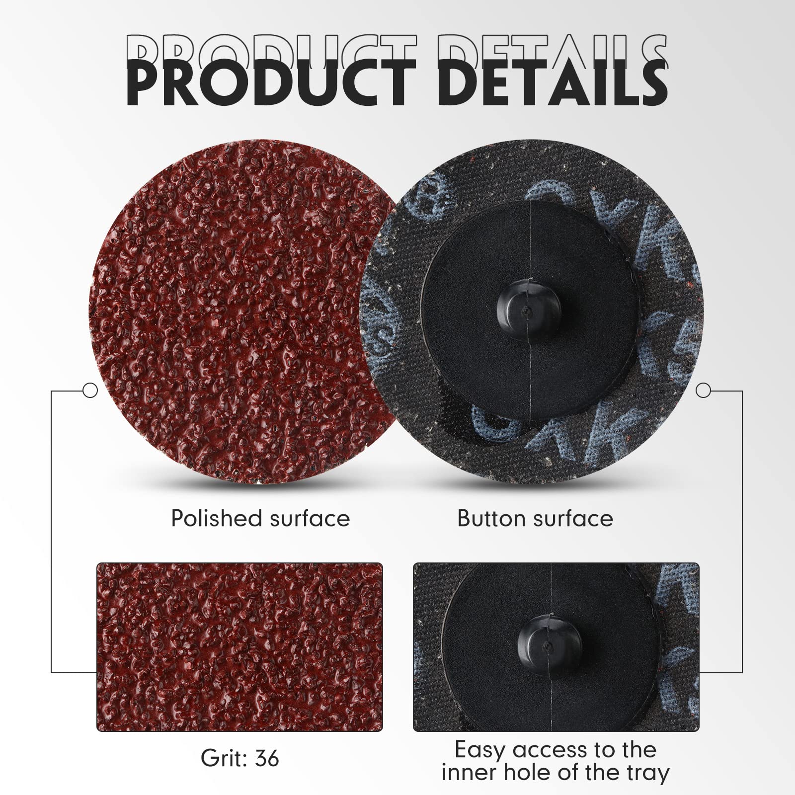 Sourcing Map Lot De 10 Disques Abrasifs à Lamelles 16mm Grain 80