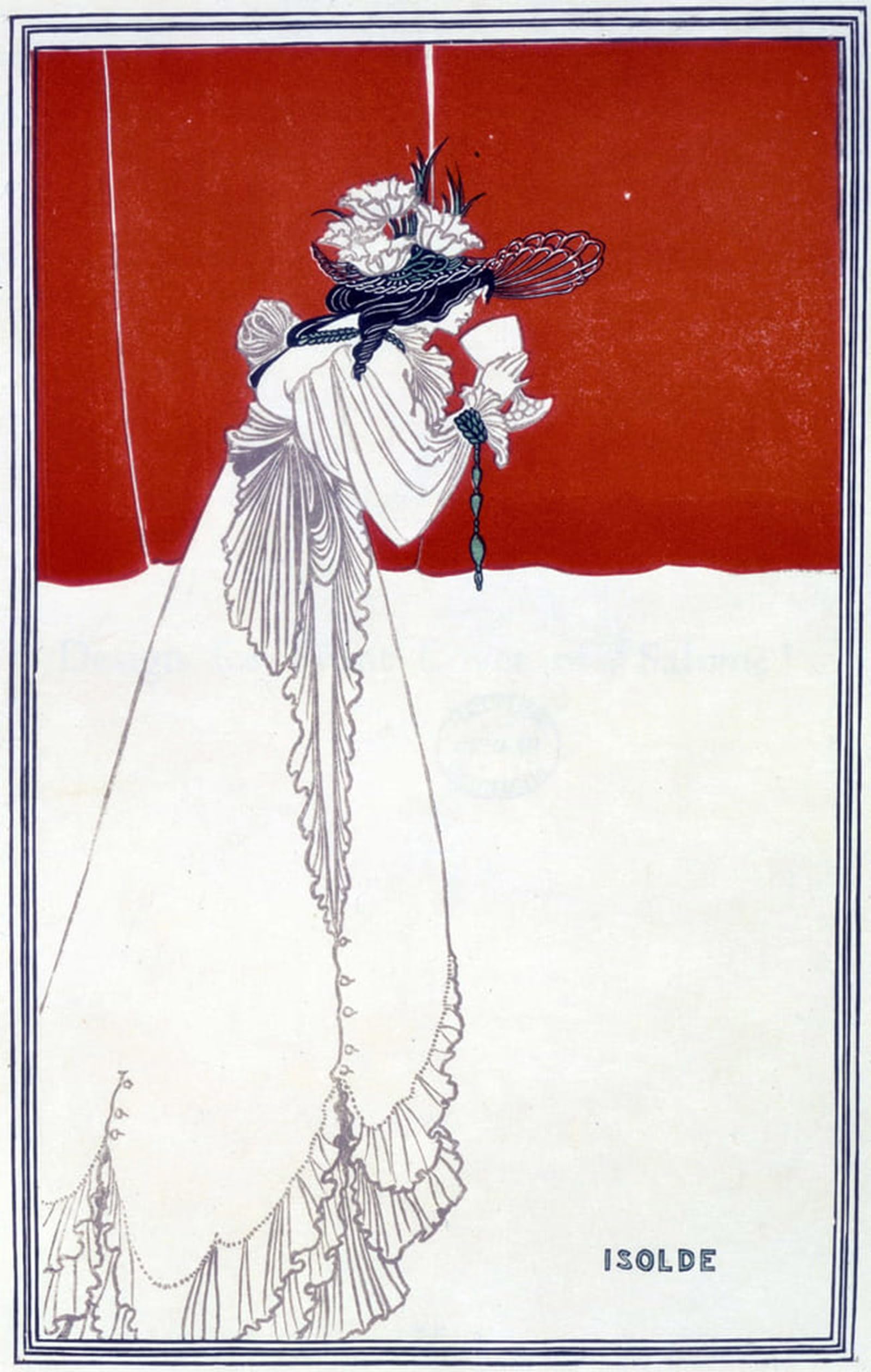 SERENDIPITP Vintage Wall Art Canvas Nordic Poster Canvas Print Picture Isolde Drinking From a Glass From Richard Wagner's Opera Tristan by Aubrey Beardsley Wall Art Poster for Home Decor 60x90cm