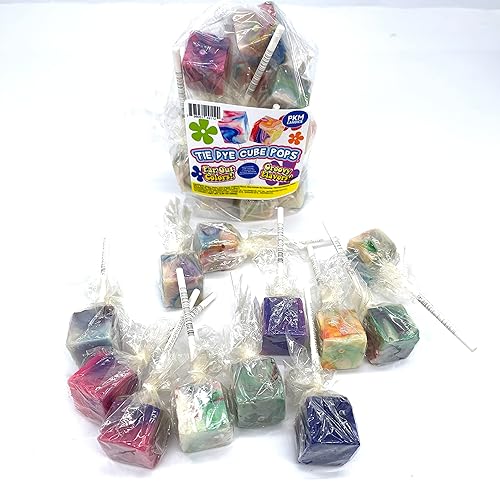 PKM Candies - Paquete de 12 chupones cuadrados cuadrados de moda antigua paquete de ventosas con sabor envuelto individualmente por Espeez - Party