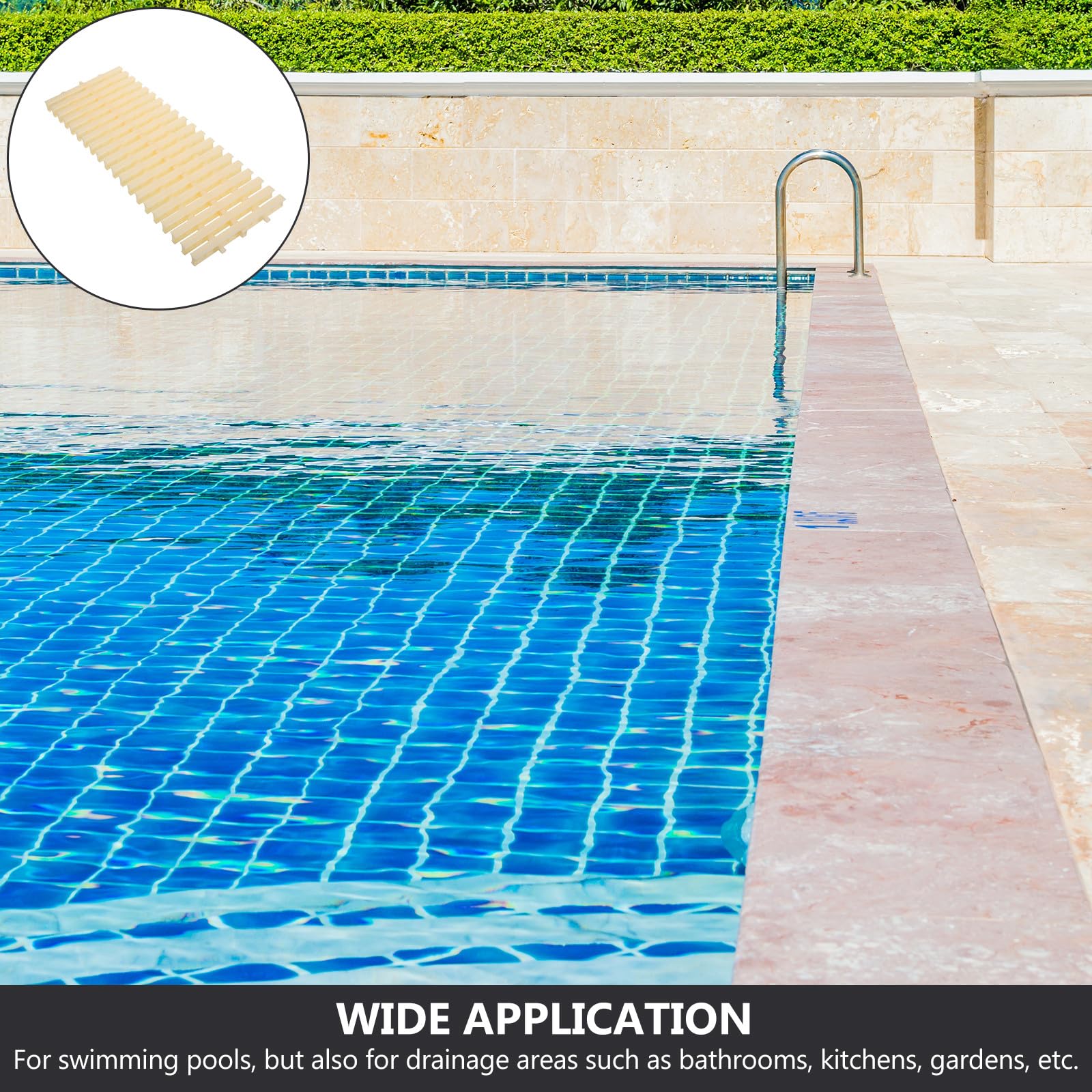 SUPVOX Rejilla de Repuesto para Piscina Antideslizante de Plástico Beige Diseño Encajable, Accesorio Versátil para Suministro de Piscinas Desmontables Exteriores