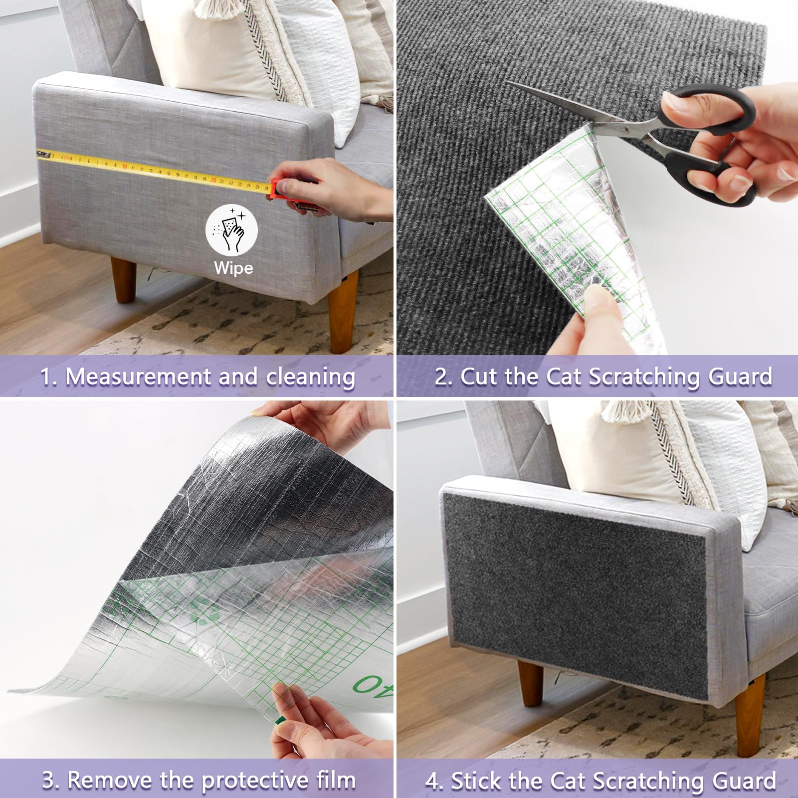 Cat Scratch Protector For Sofa - Couch Corner Scratcher, Furniture