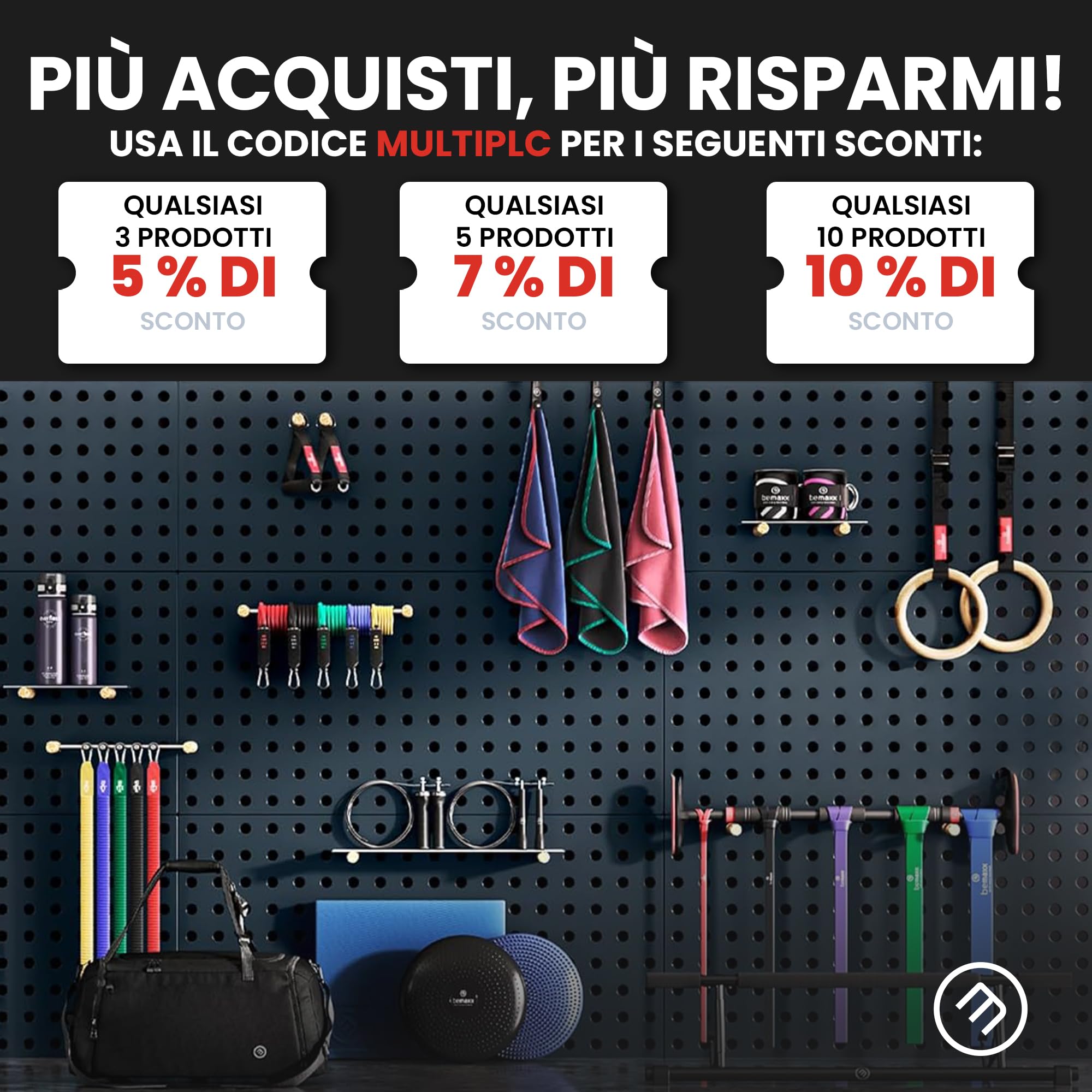 Tappeto Palestra Tappetino Fitness da Ginnastica a Puzzle - Pavimento Protettivo Incastro Tatami Gomma Allenamento Protezione Sport| Materassino Gommato Mattonella Pavimentazione per Home Gym Manubri