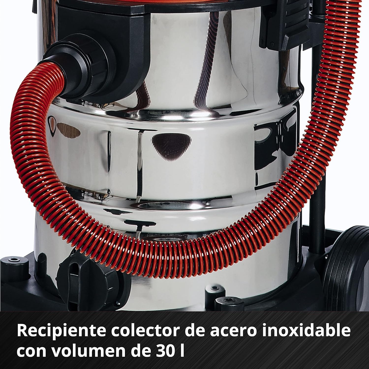 Einhell Aspirador en seco y húmedo con batería TE-VC 36/30 Li-Solo | PXC | 36 V | depósito 30 l | 150 mbar | 2 modos aspiración | manguera aspiración de 2,5 m | filtro y boquillas | Sin batería