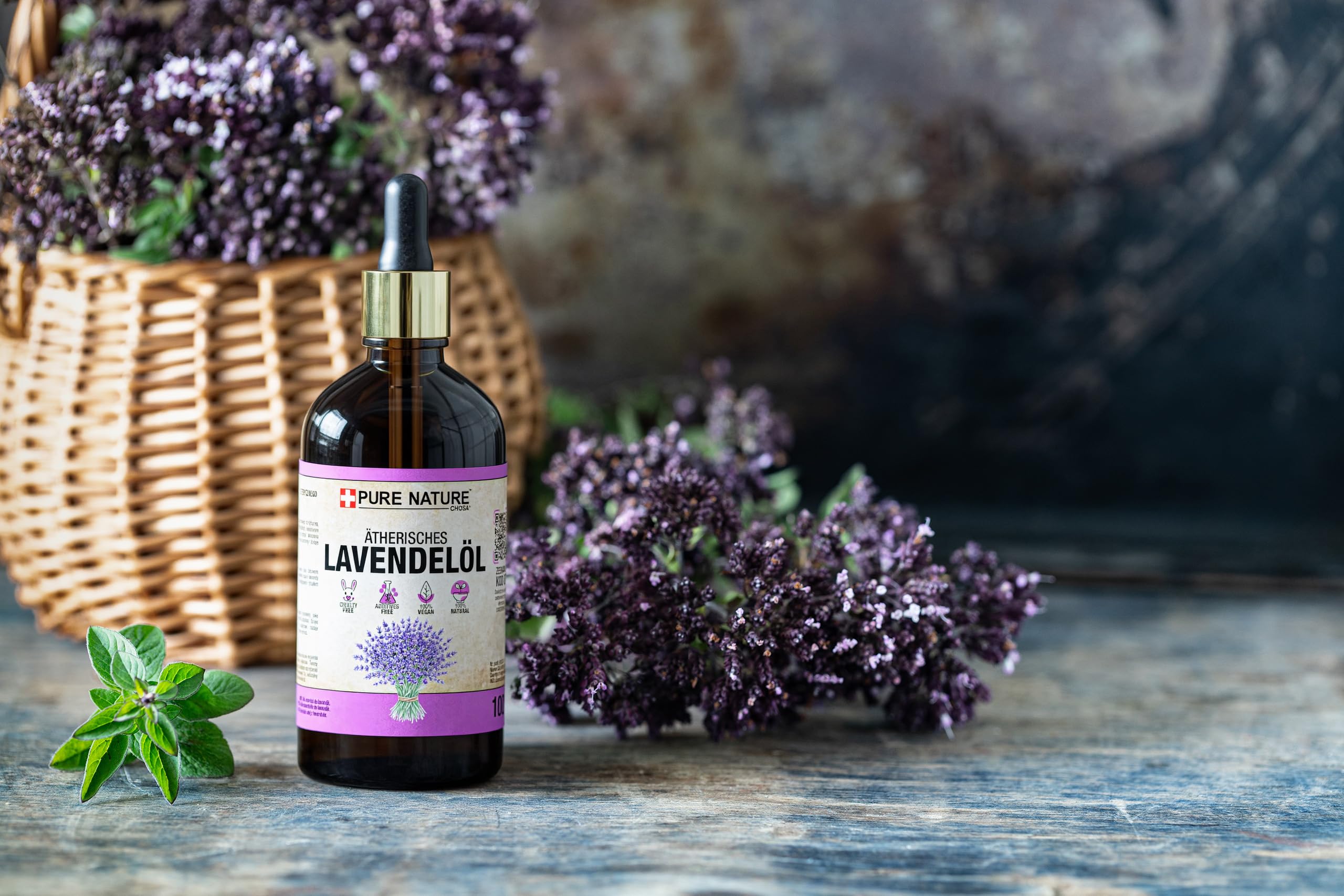 CHOSA Ätherisches Öl Lavendel 1000ml | 100% Natürliches Duftöl für Diffuser Aromatherapie, Luftbefeuchter, Sauna & Massage, Intensiver Raumduft