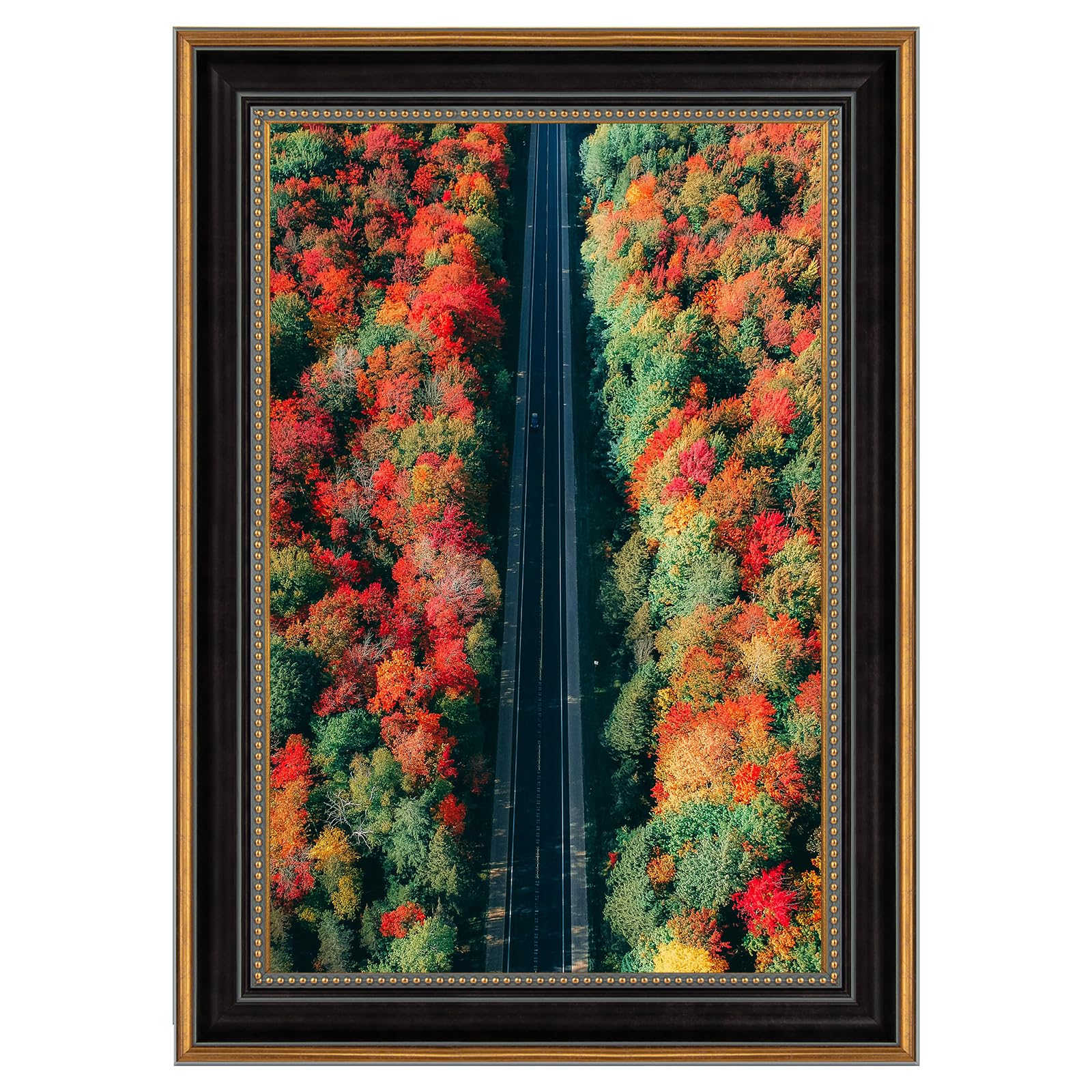 12x18 Ornate Picture Frame, Real Glass, Gold/Black Poster Photo Frame