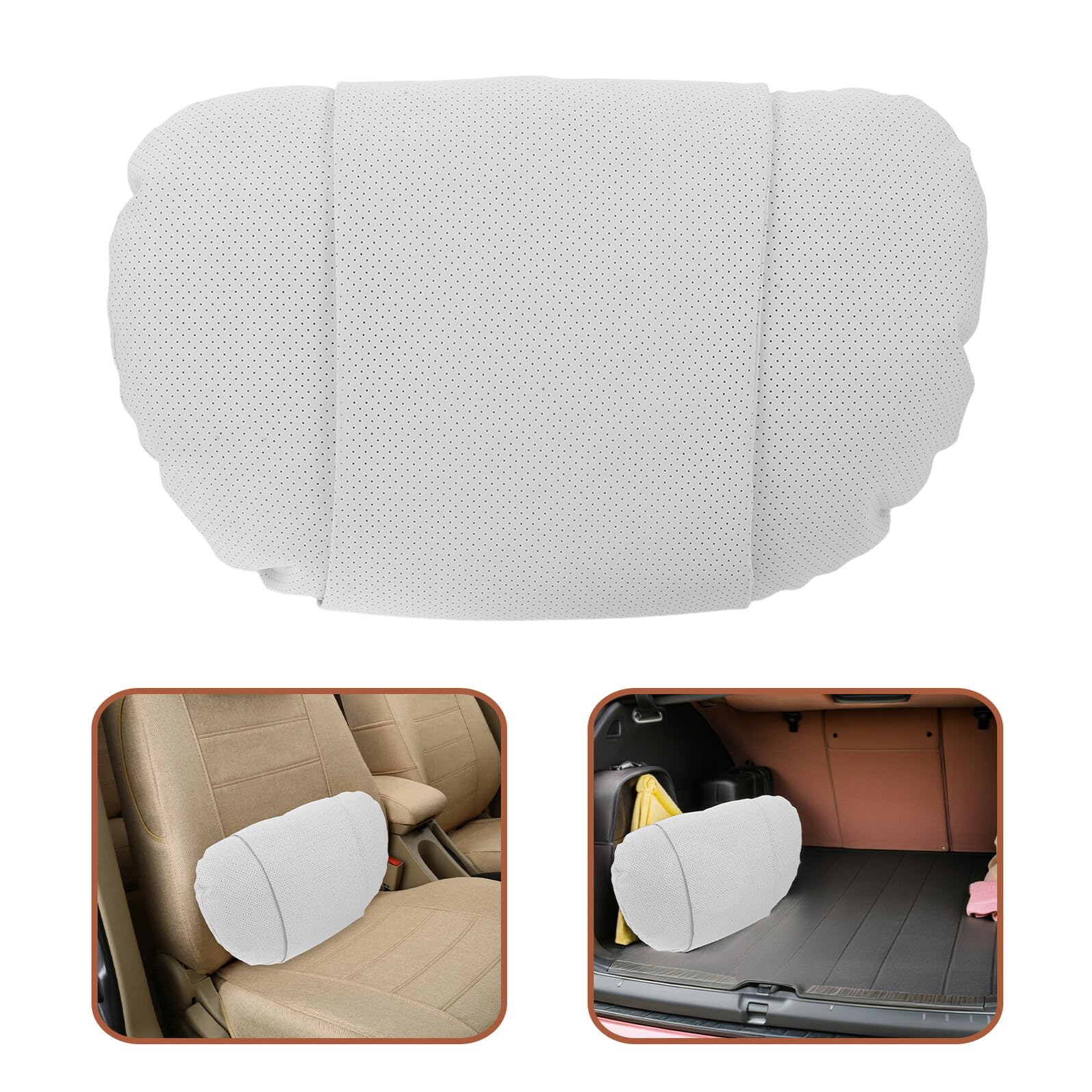 Cuscino Lombare Auto Traspirante Supporto Ergonomico per Schiena Cuscino Seduta Guidatore per Viaggi e Ufficio Adatto Tutti i Sedili Auto
