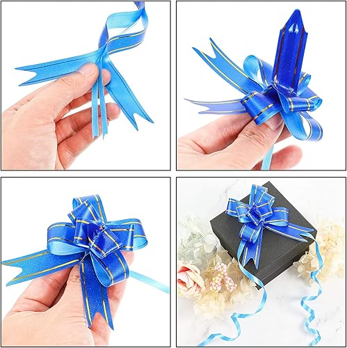 Miniatura 5 de WILLBOND 240 lazos decorativos de colores surtidos para envolver regalos, lazos para Navidad, bodas, fiestas, cumpleaños, automóvil, vacaciones,