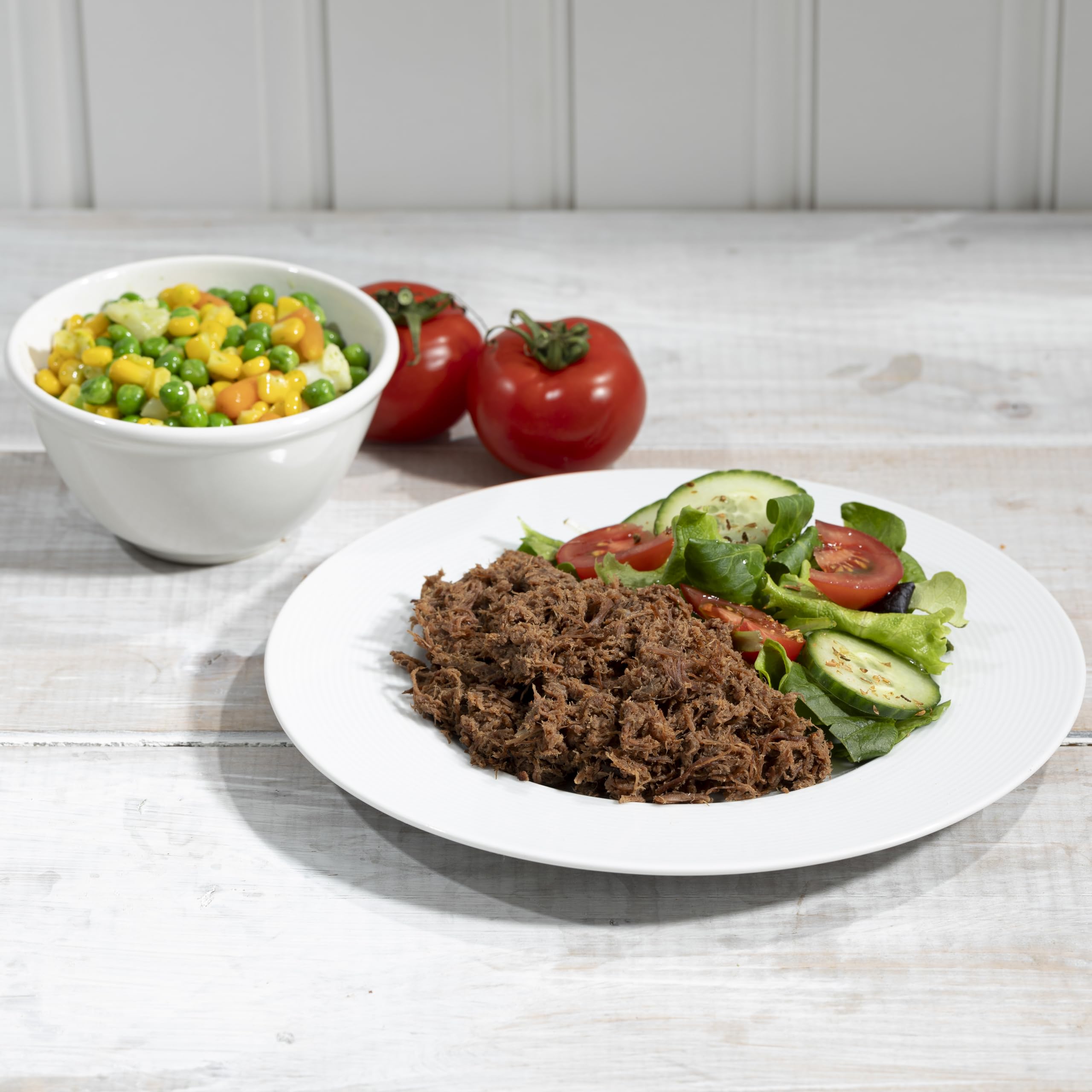 LANDPERLE Pulled Beef ca. 500g | gezupftes Rindfleisch für Pulled Beef Burger | vorgegart im eigenen Saft | ohne künstliche Zusatzstoffe Geschmacksverstärker u. Konservierungsstoffe (1)