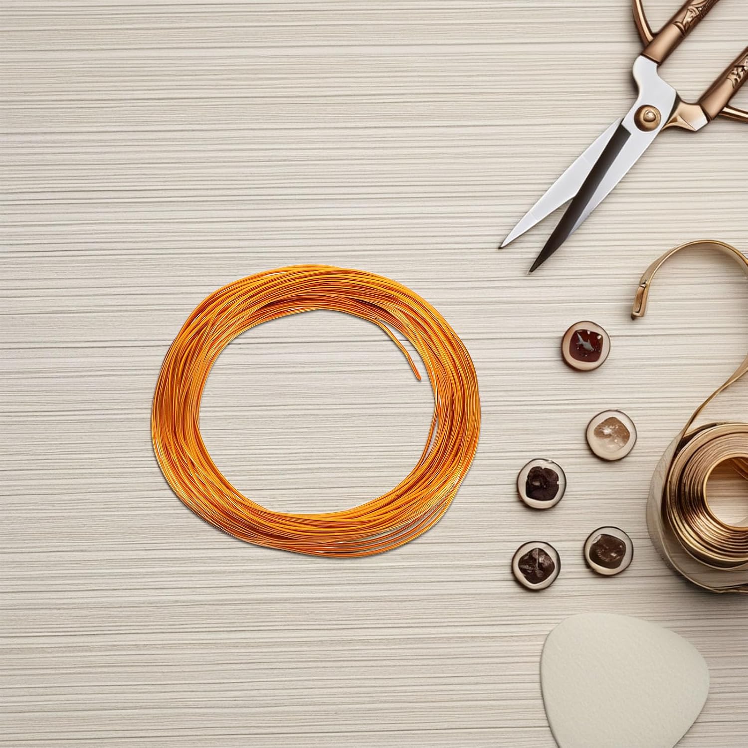 Golden Aluminum Artistic Wire 98.4 Feet for Crafting and Jewelry