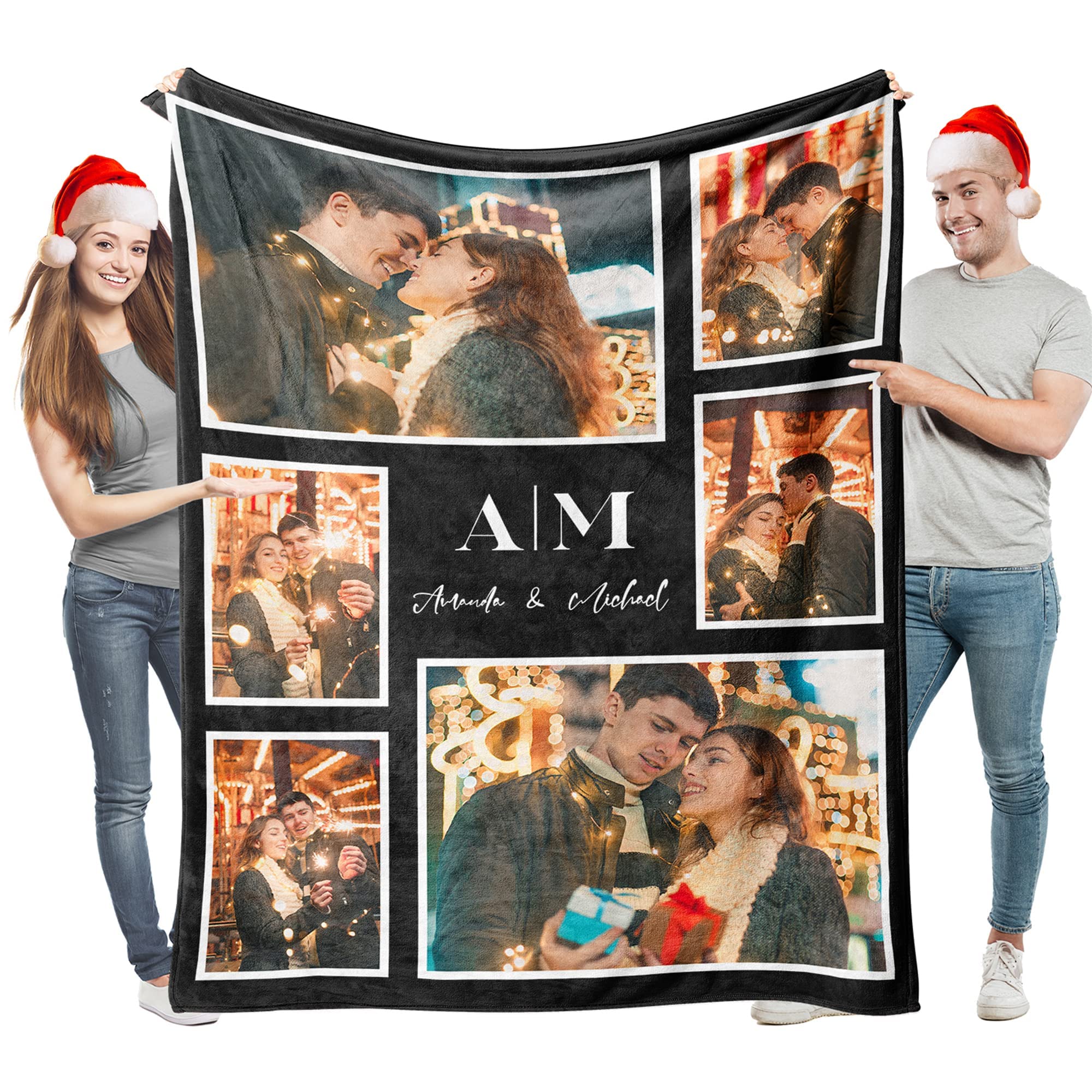 Easycosy personalisierte Decken für Paare Geschenke Benutzerdefinierte Bild, Foto werfen für Freundin Ihr Geburtstag Anniversay Ideen 150×200cm