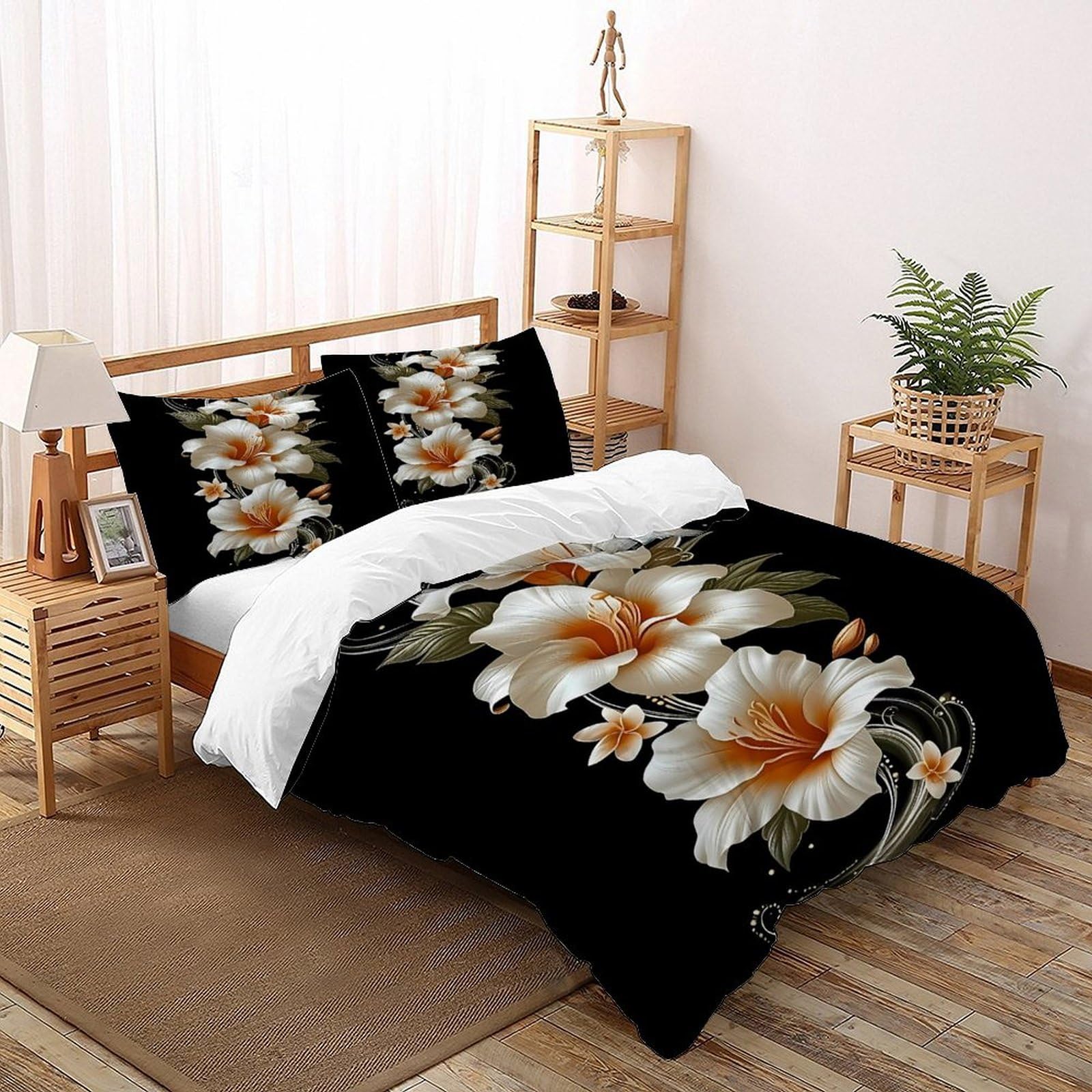 Housse de couette 260x220 cm zippée en microfibre pour enfiler votre couette sans effort