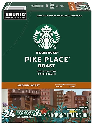Miniatura 2 de Starbucks Pike Place Roast Coffee - Paquetes de porciones K-Cup para cafeteras Keurig 72 unidades 3 cajas de 24 K-Cups