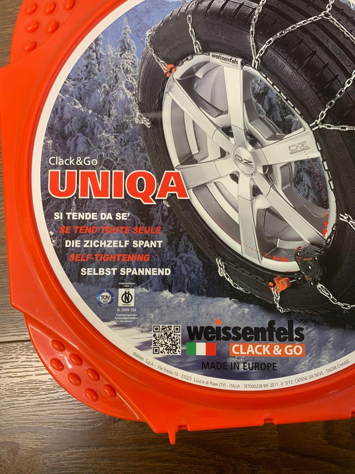 Due Catene da neve WEISSENFELS M32 Gruppo 50 175/65-14 185/60-14 195/45-15 9mm