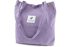 Corduroy Tote Bag for Women: The Perfect Canvas Shoulder Cord Purse with Inner Pocket