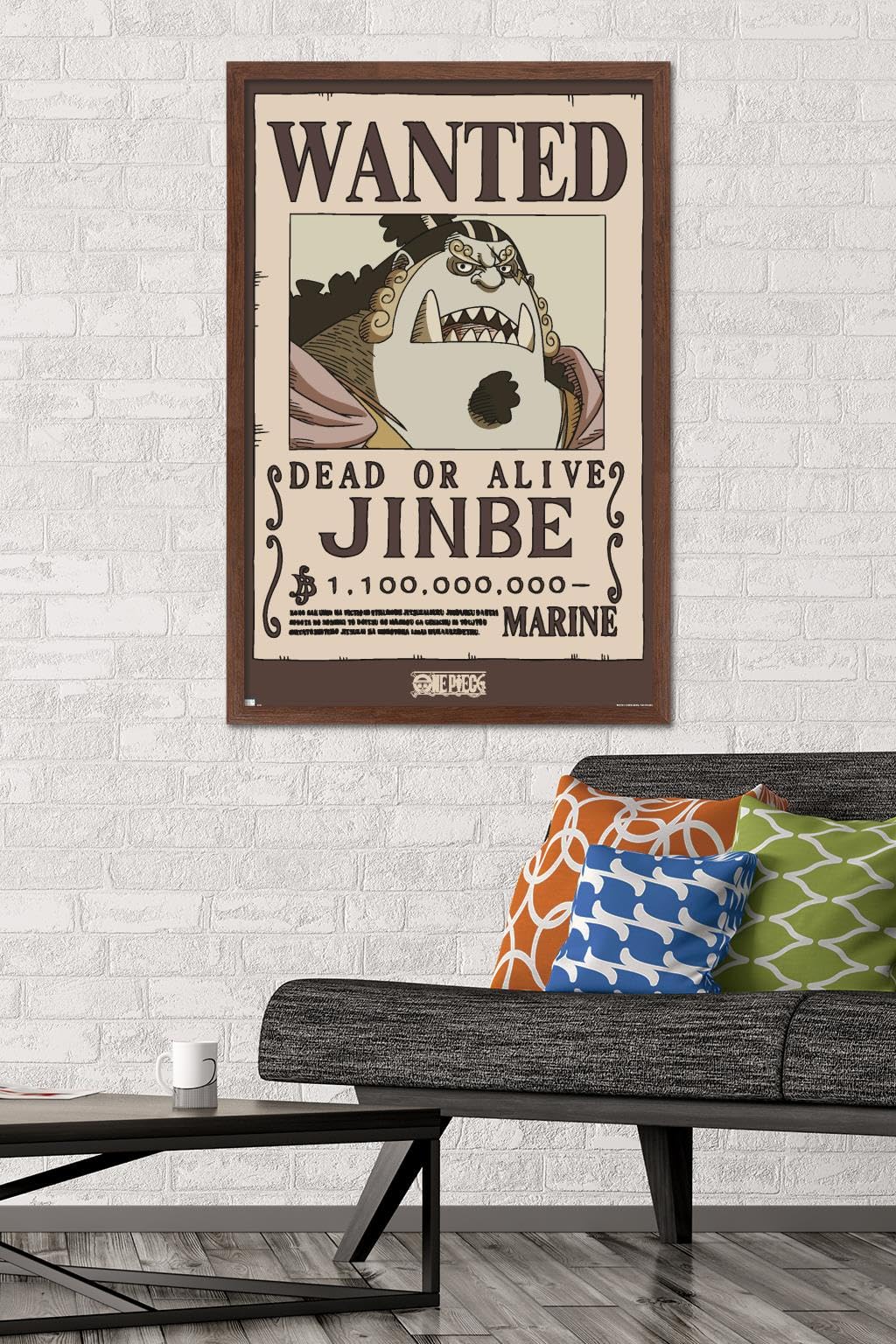 Amazon.com: One Piece - Jinbe Wanted Poster Wall Poster, 34L