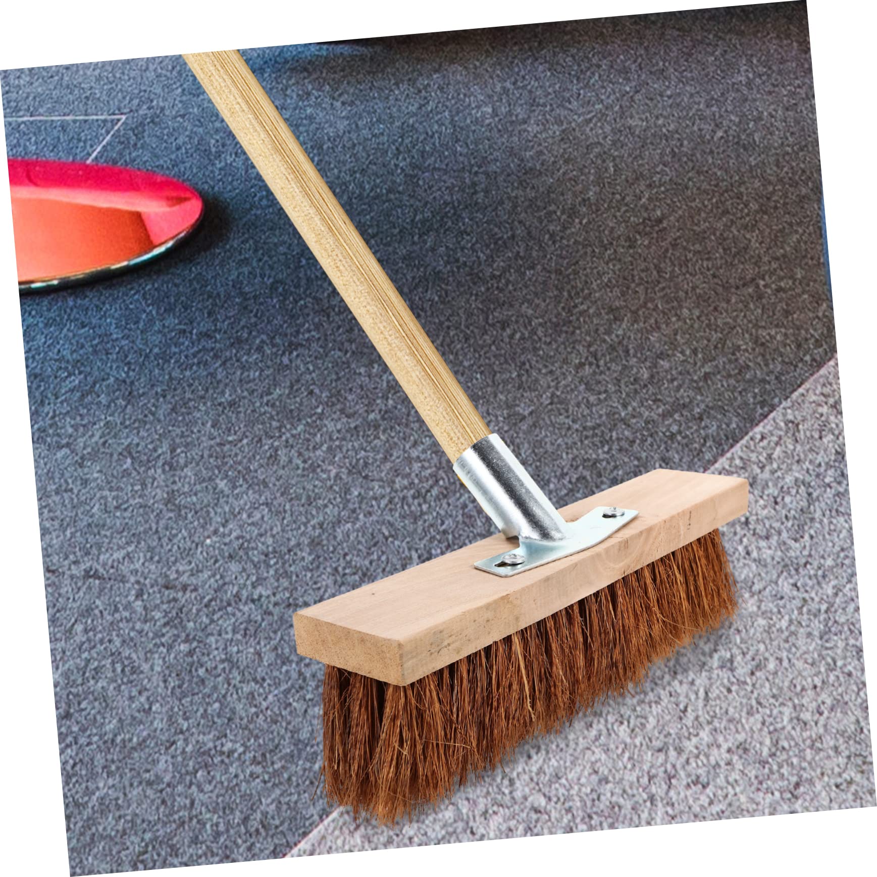 Baluue Testina della Spazzola per Pavimenti con Setole, Legno e Ferro, Facile da Sostituire, per Piastrelle e Soggiorno, Uso Domestico