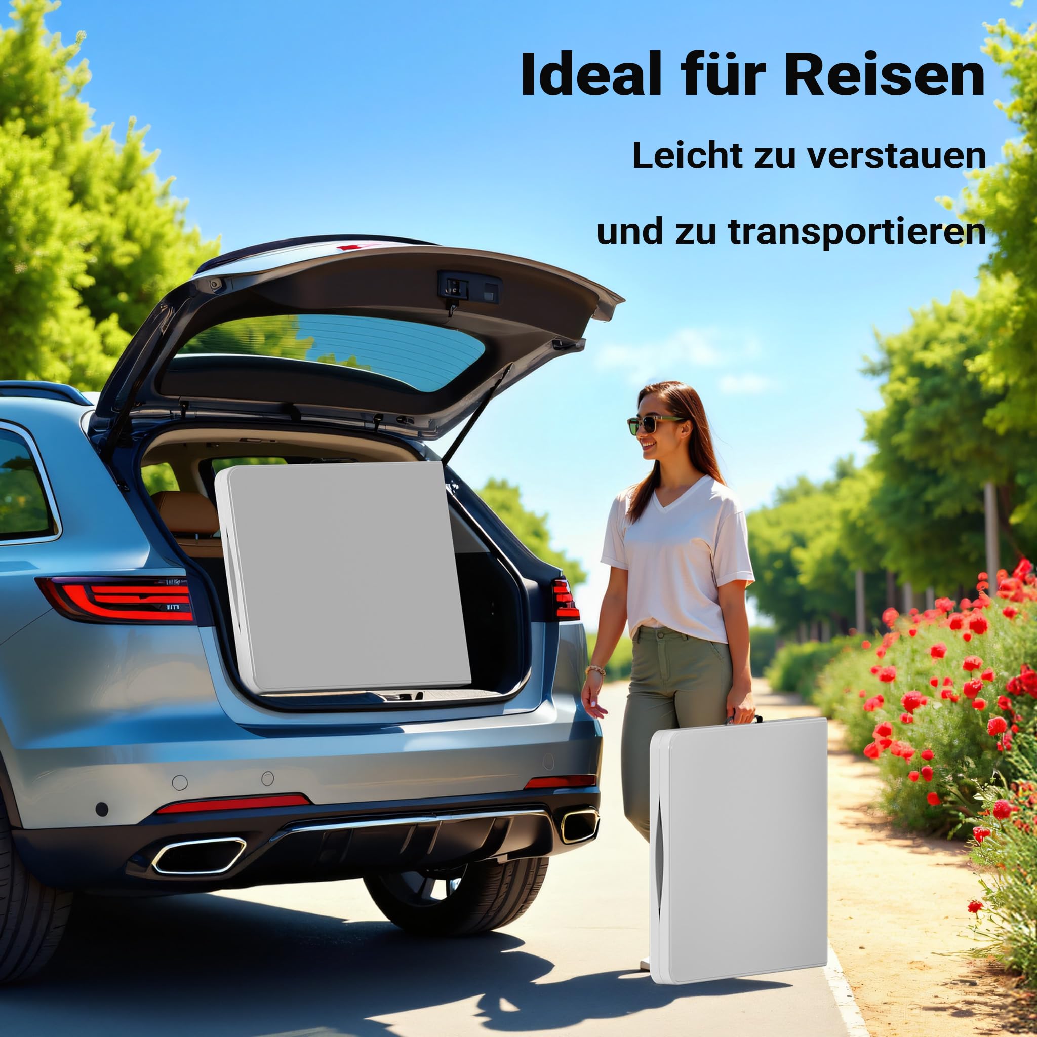 Wiltec Campingtisch klappbar 180x75x74 cm Klapptisch mit Tragegriff Partytisch Biertisch Gartentisch Buffettisch Bierzeltgarnitur Camping Tisch faltbar