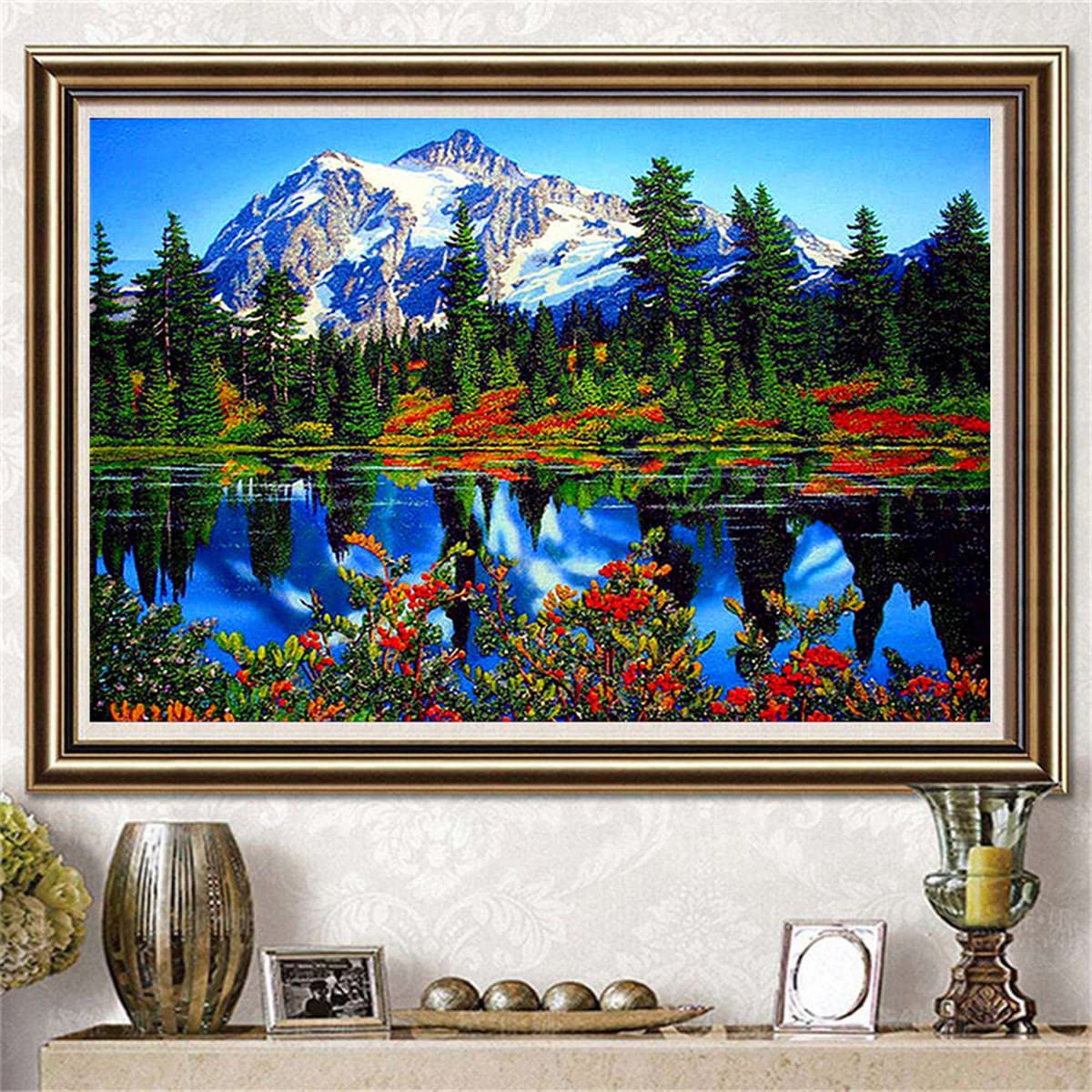 Instarry 5D Diamond Painting Full Vergine Maria Cristiana Quadri Moderni Camera Da Letto Soggiorno 70x55 cm