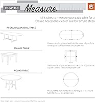 Vista 4 de Classic Accessories Ravenna - Mantel rectangular u ovalado resistente al agua de 72 pulgadas para mesa de patio, para exteriores