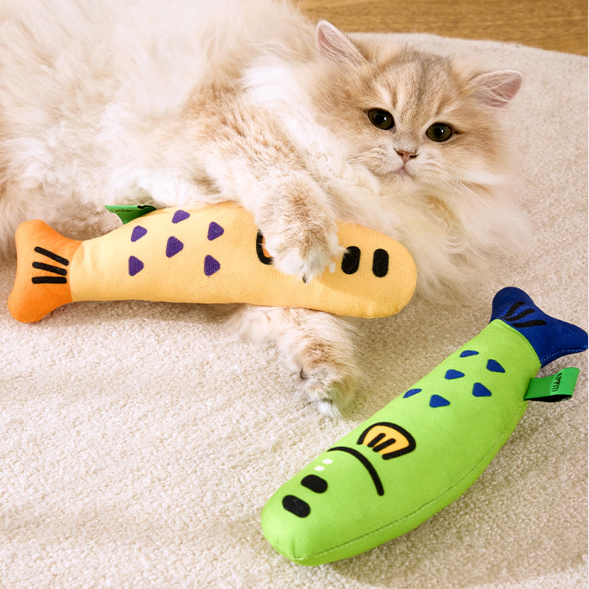 Electspark Juguetes para gatos con hierba gatera, pack de 2 interactivos