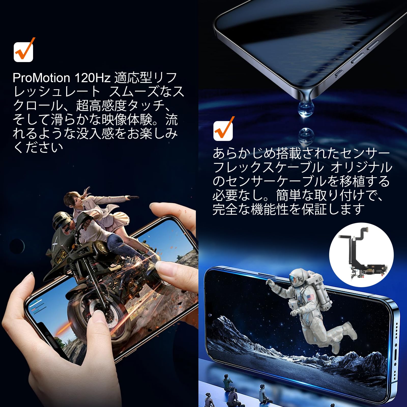 Amazon.co.jp: SRJTEK TFT for iPhone 13 Pro 液晶画面交換