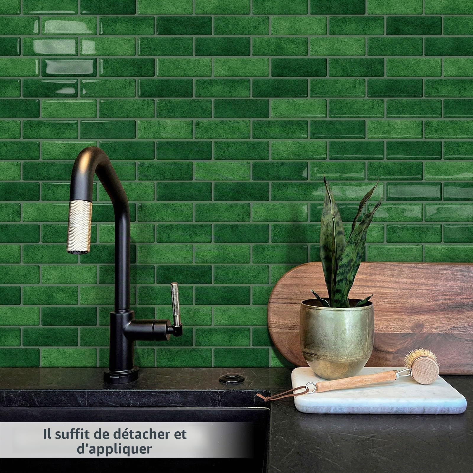 Carrelage Adhesif Mural Credence Adhesive Cuisine 3d Relief 10 Pièces