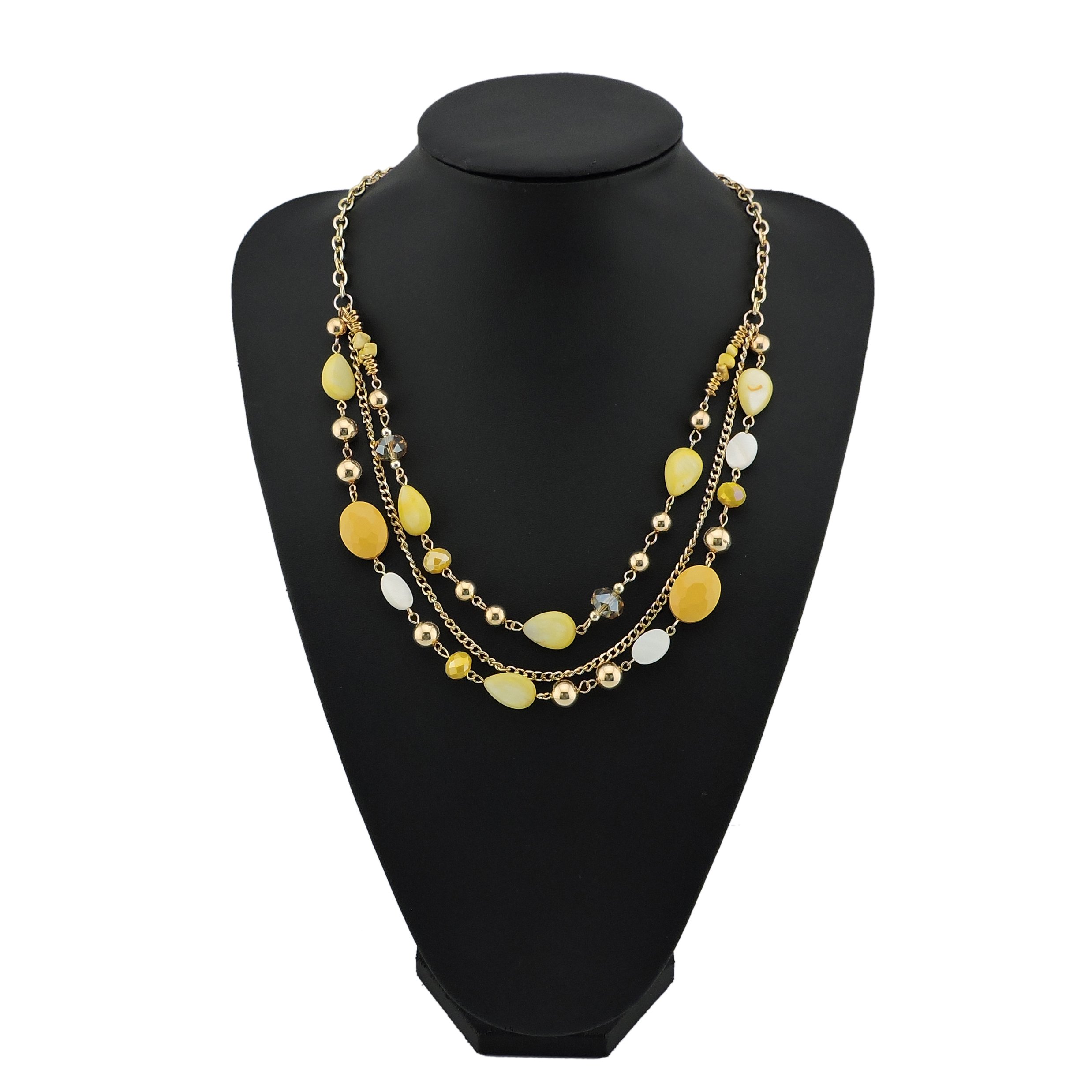 Bocar Collana a catena delle donne dei branelli della glassa lega colorata multistrato (NK-10060)