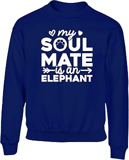 Hippowarehouse My Soulmate is an Elephant Kids Children's Unisex Jumper Sweatshirt Pullover