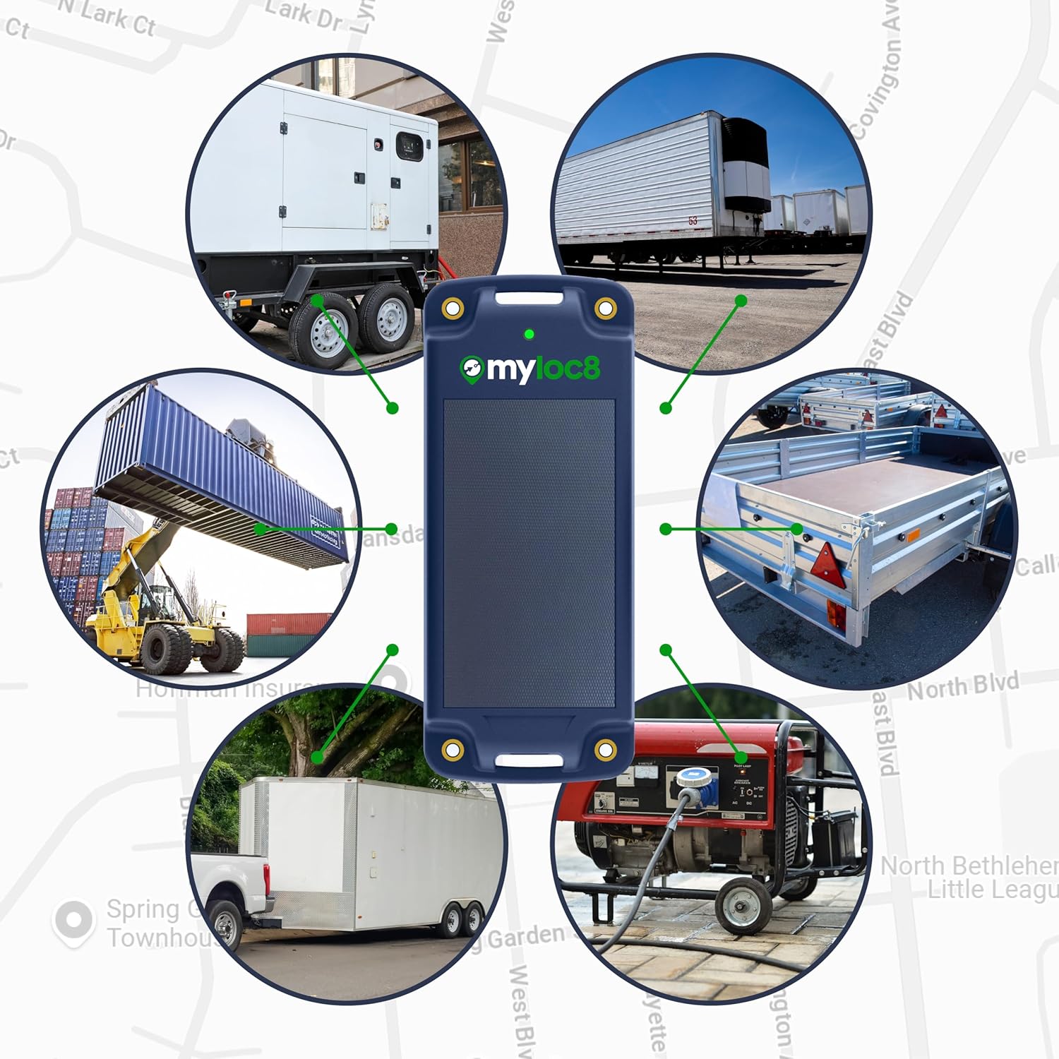 GPS Tracker for Vehicles – Solar Powered Asset Tracking Device with Real-Time Location, 8-Year Battery, Motion & Tamper Alerts, Rugged Waterproof IP69K, Indoor WiFi + Bluetooth – Global SIM