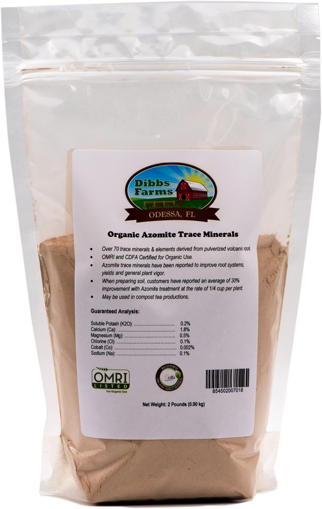 Organic Azomite Trace Minerals - 2 Lbs.